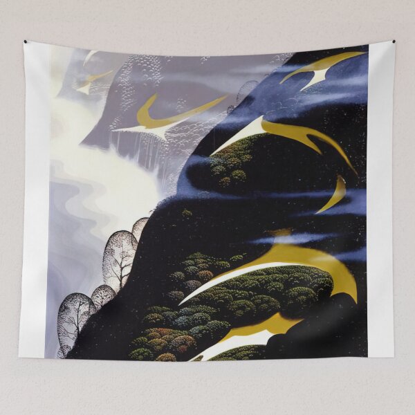 Item preview, Eyvind Earle - Copy of Sea mist and Pastures designed and sold by qlAinwoRTy.
