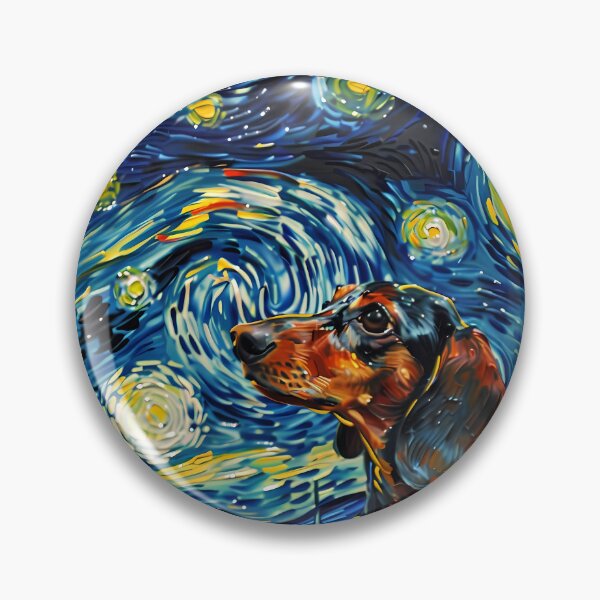 Item preview, Starry Night Dachshund Van Gogh Dog designed and sold by Vangoholic.