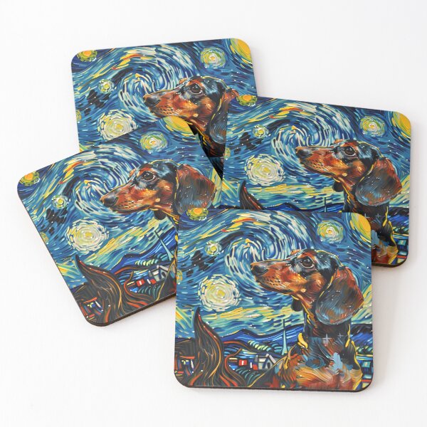 Item preview, Starry Night Dachshund Van Gogh Dog designed and sold by Vangoholic.