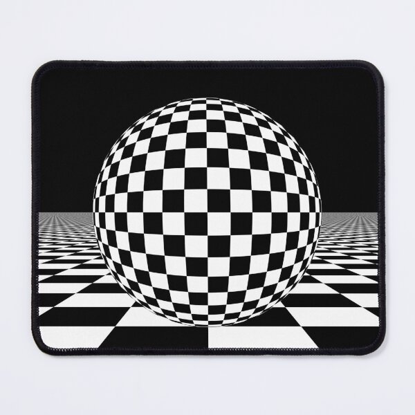 Item preview, Checkered Sphere on a Checkerboard Floor designed and sold by pinkal.