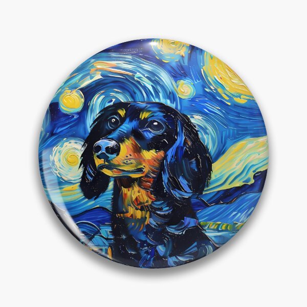 Item preview, Starry Night Dachshund Van Gogh Dog designed and sold by Vangoholic.