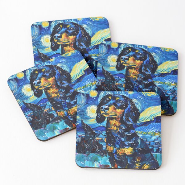 Item preview, Starry Night Dachshund Van Gogh Dog designed and sold by Vangoholic.