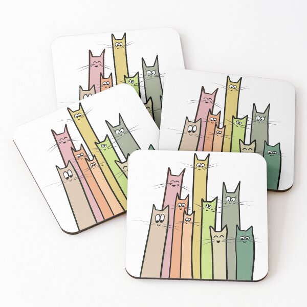 Item preview, Fairy kitty Pastel Smiling Cat Faces designed and sold by RysowankaZS.