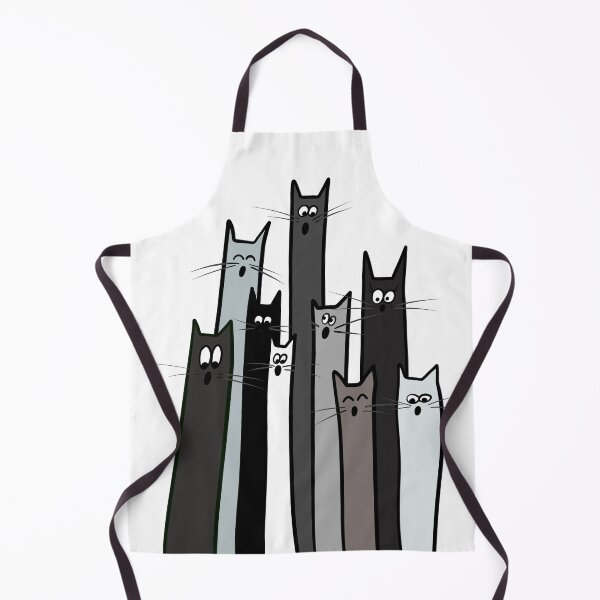 Item preview, Catskills Monochrome Startled Cat Faces designed and sold by RysowankaZS.