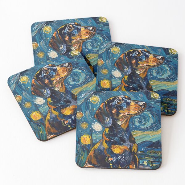 Item preview, Starry Night Dachshund Van Gogh Dog designed and sold by Vangoholic.