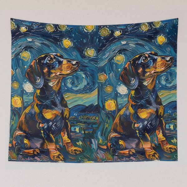 Item preview, Starry Night Dachshund Van Gogh Dog designed and sold by Vangoholic.