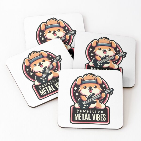 Item preview, Metal Dog Playing Guitar, Gifts for Metal Music Lover designed and sold by MoniushkoArt.