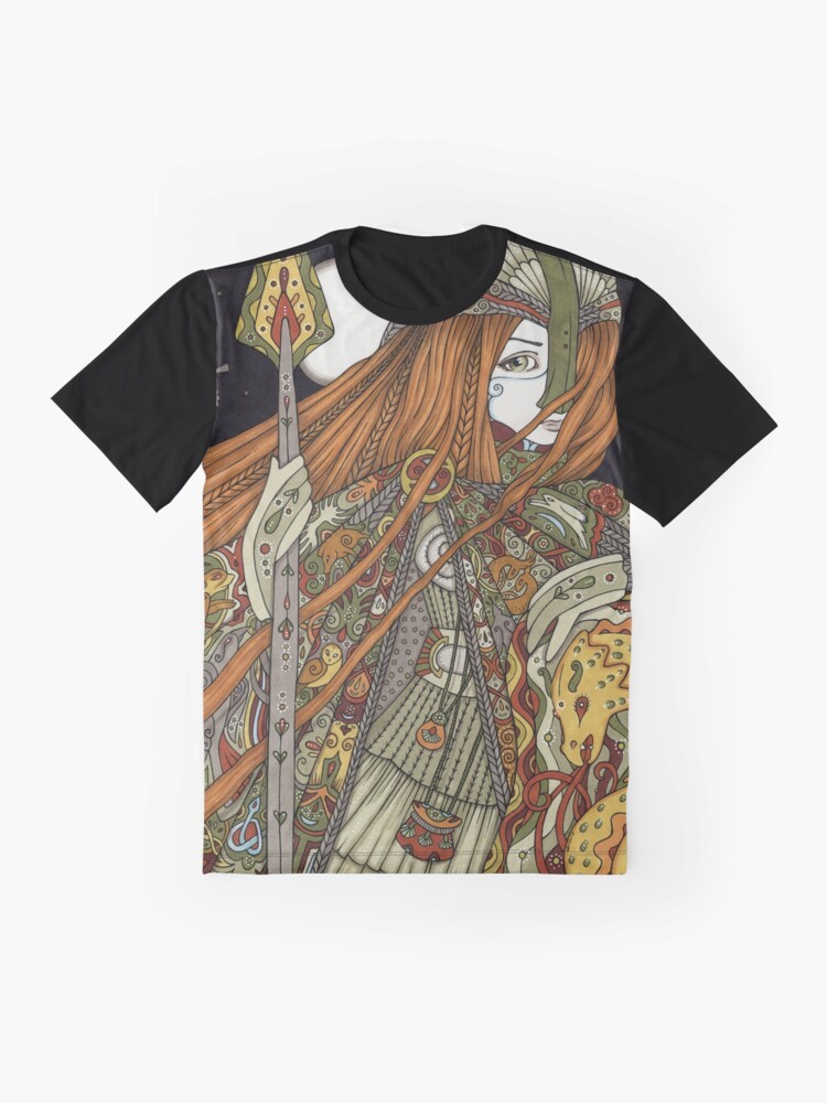 Thumbnail 4 of 5, Graphic T-Shirt, Boudicca designed and sold by AnitaInverarity.