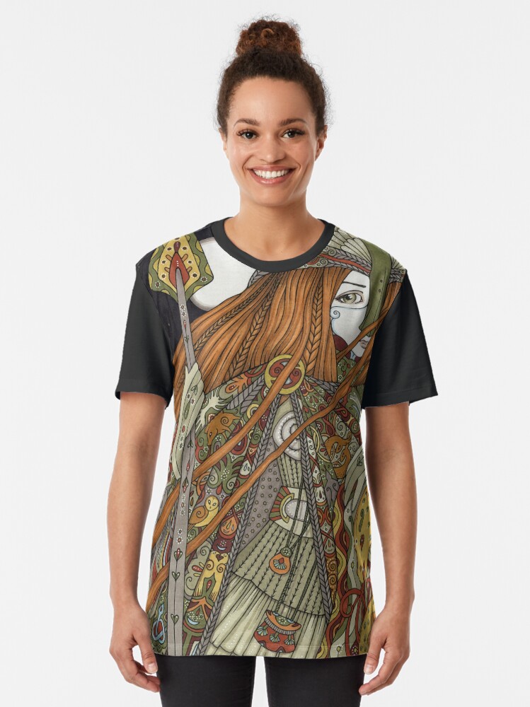 Thumbnail 2 of 5, Graphic T-Shirt, Boudicca designed and sold by AnitaInverarity.