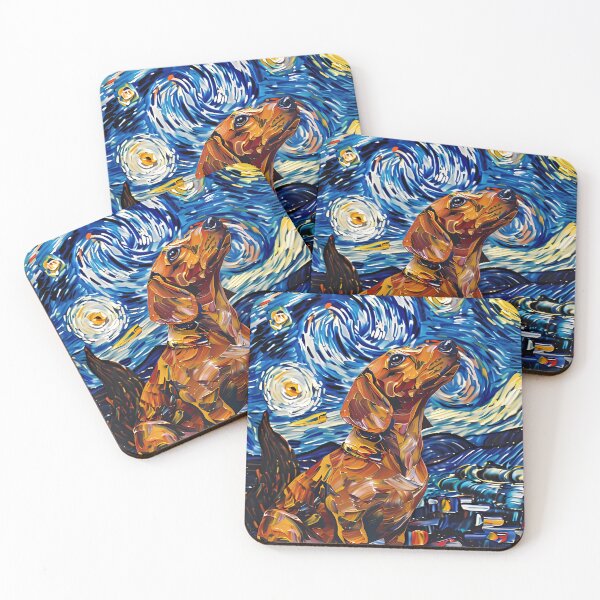 Item preview, Starry Night Dachshund Van Gogh Dog designed and sold by Vangoholic.