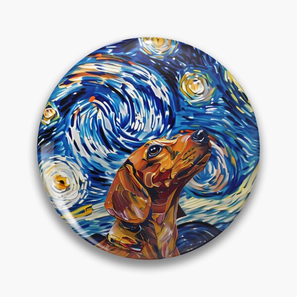 Item preview, Starry Night Dachshund Van Gogh Dog designed and sold by Vangoholic.