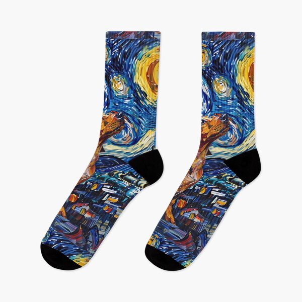 Item preview, Starry Night Dachshund Van Gogh Dog designed and sold by Vangoholic.