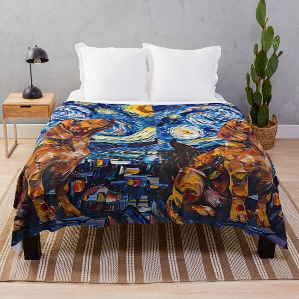 Item preview, Starry Night Dachshund Van Gogh Dog designed and sold by Vangoholic.