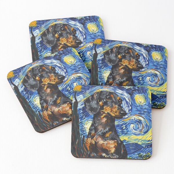 Item preview, Starry Night Dachshund Van Gogh Dog designed and sold by Vangoholic.
