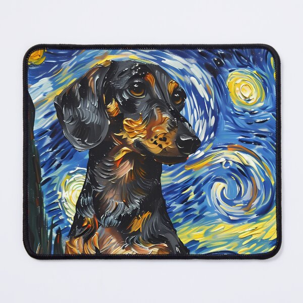 Item preview, Starry Night Dachshund Van Gogh Dog designed and sold by Vangoholic.