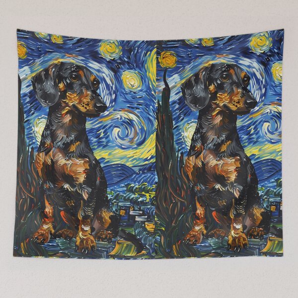 Item preview, Starry Night Dachshund Van Gogh Dog designed and sold by Vangoholic.
