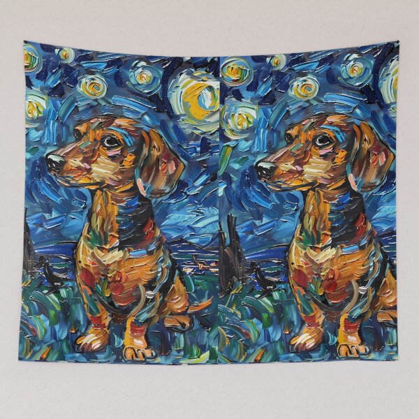 Item preview, Starry Night Dachshund Van Gogh Dog designed and sold by Vangoholic.