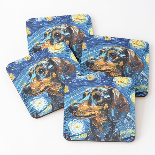 Item preview, Starry Night Dachshund Van Gogh Dog designed and sold by Vangoholic.