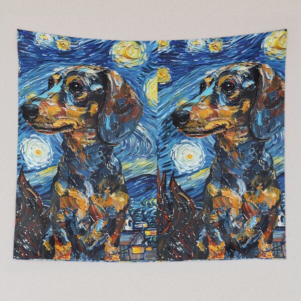 Item preview, Starry Night Dachshund Van Gogh Dog designed and sold by Vangoholic.