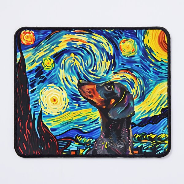 Item preview, Starry Night Dachshund Van Gogh Dog designed and sold by Vangoholic.