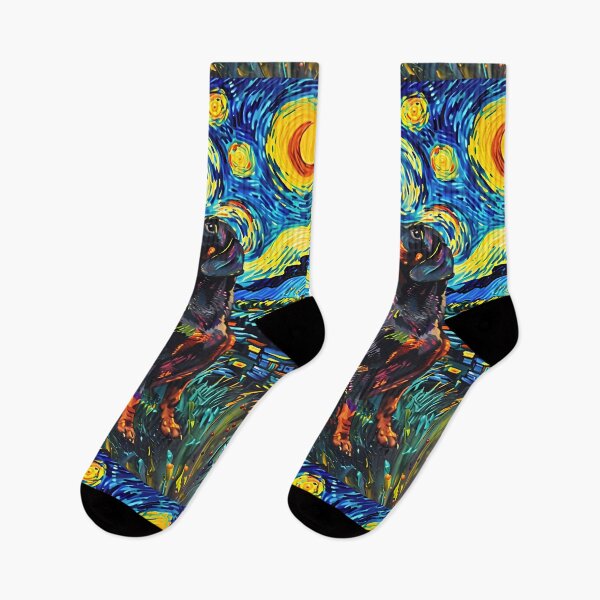 Item preview, Starry Night Dachshund Van Gogh Dog designed and sold by Vangoholic.