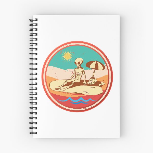 Item preview, Vintage Alien at the Beach: Intergalactic Beach Bum T-Shirt designed and sold by GorinART.
