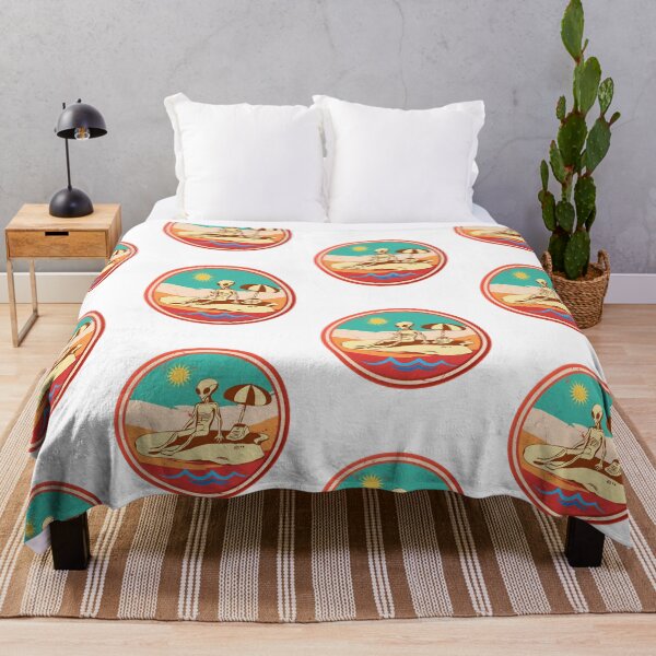Item preview, Vintage Alien at the Beach: Intergalactic Beach Bum T-Shirt designed and sold by GorinART.