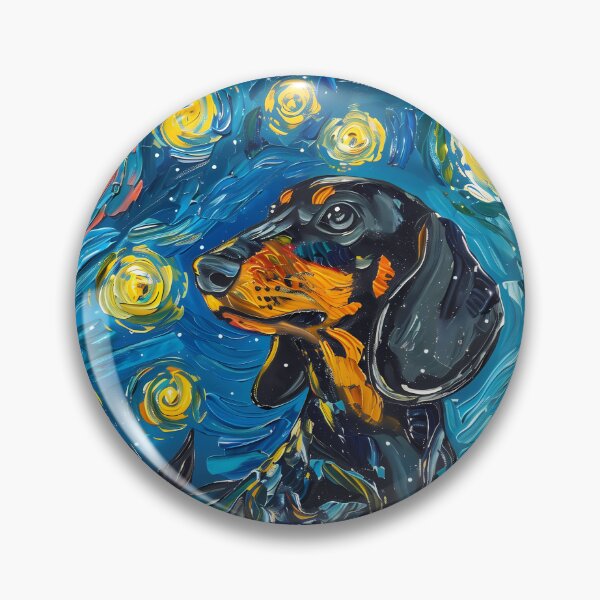 Item preview, Starry Night Dachshund Van Gogh Dog designed and sold by Vangoholic.