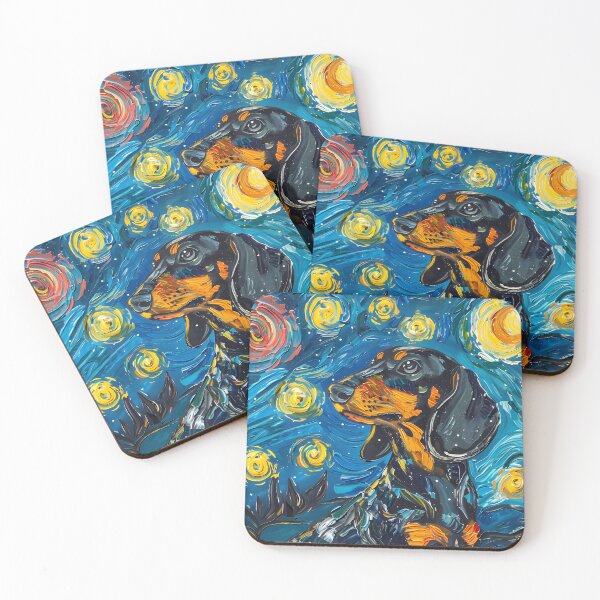Item preview, Starry Night Dachshund Van Gogh Dog designed and sold by Vangoholic.