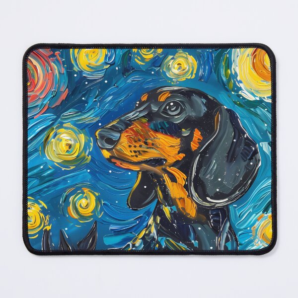 Item preview, Starry Night Dachshund Van Gogh Dog designed and sold by Vangoholic.