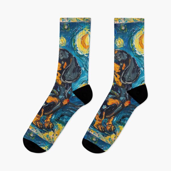Item preview, Starry Night Dachshund Van Gogh Dog designed and sold by Vangoholic.