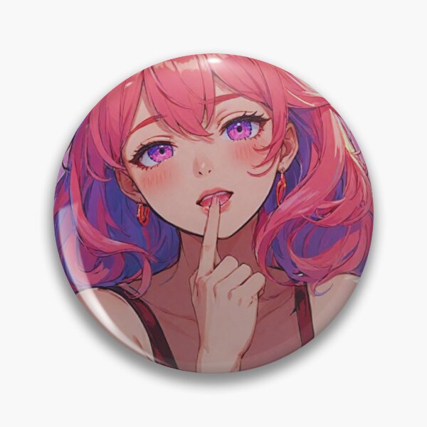 Item preview, Cute anime girl in pink designed and sold by Waifu-inc.