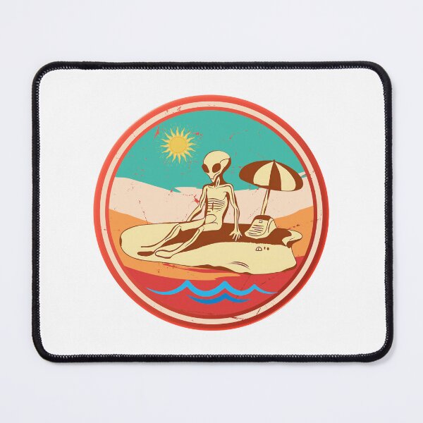 Item preview, Vintage Alien at the Beach: Intergalactic Beach Bum T-Shirt designed and sold by GorinART.