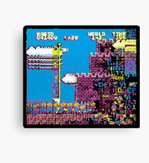 Super Mario Brothers Psychedelic Glitch Canvas Print