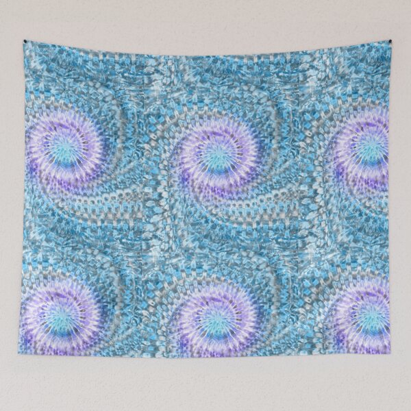 Item preview, Pastel tie Die spiral blue teal lavender  designed and sold by AuroraXGreen.