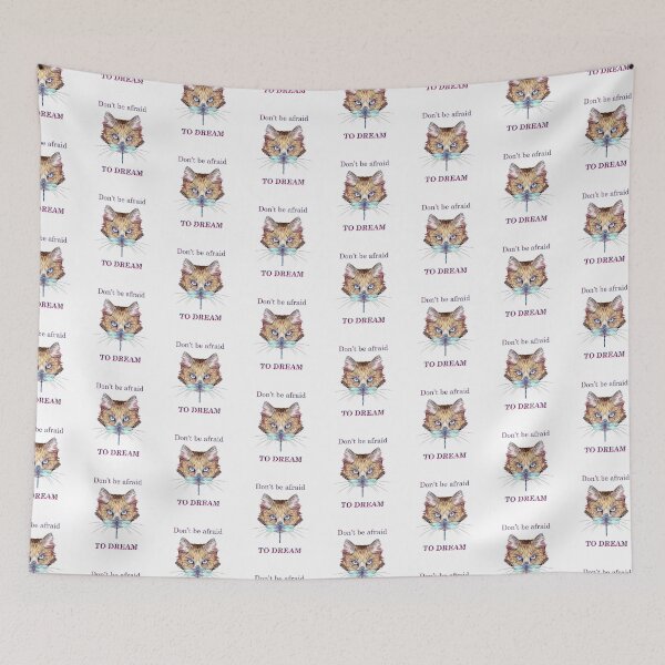 Item preview, Cat and Dragonfly Don't be afraid to dream  designed and sold by Confussable.