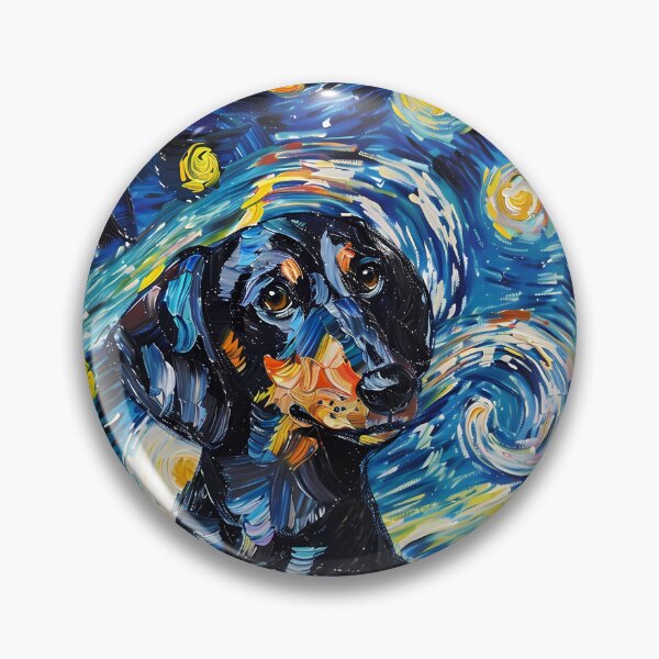 Item preview, Starry Night Dachshund Van Gogh Dog designed and sold by Vangoholic.