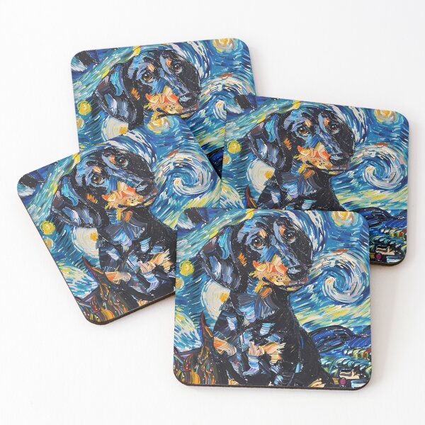 Item preview, Starry Night Dachshund Van Gogh Dog designed and sold by Vangoholic.