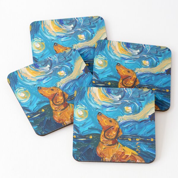 Item preview, Starry Night Dachshund Van Gogh Dog designed and sold by Vangoholic.