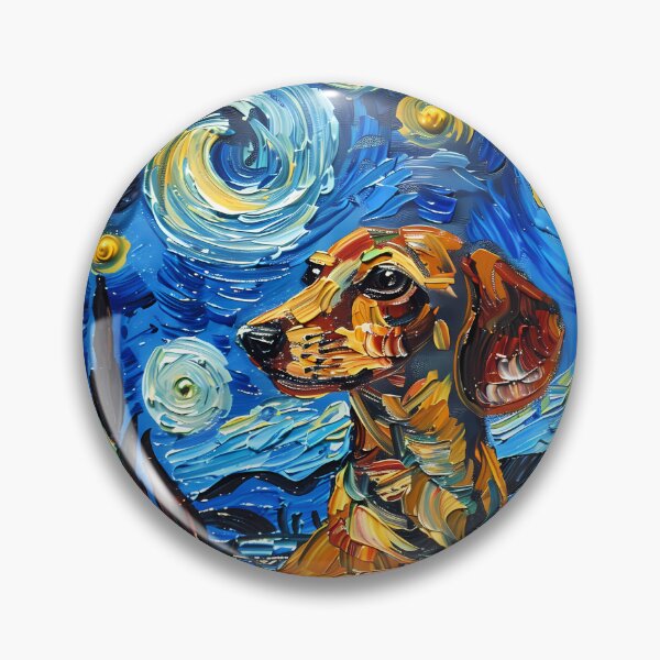 Item preview, Starry Night Dachshund Van Gogh Dog designed and sold by Vangoholic.