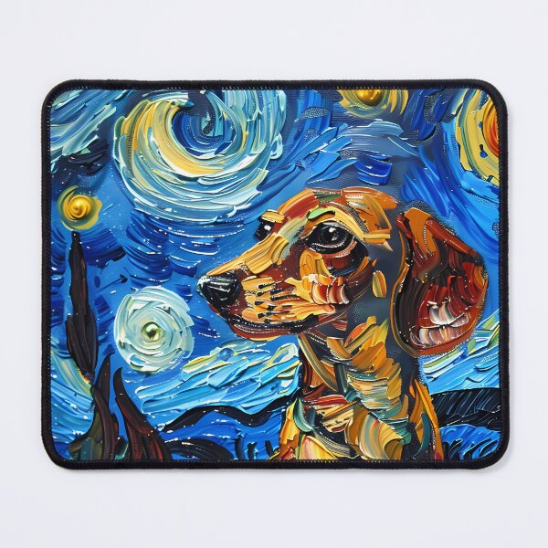 Item preview, Starry Night Dachshund Van Gogh Dog designed and sold by Vangoholic.
