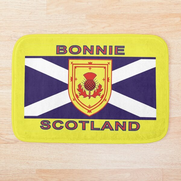 Artikelvorschau, Bonnie Schottland Slogan Flagge mit Distel Schild entworfen und verkauft von JonathanR1994.