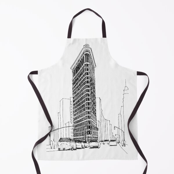 Item preview, New York Flatiron Building hand drawing architecture black and white monochrome designed and sold by junyangcaidraw.