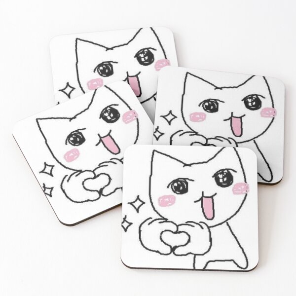 Item preview, cat drawing heart designed and sold by Verallium.
