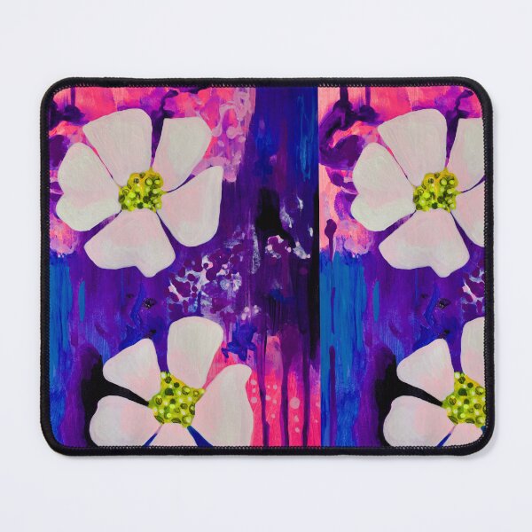 Item preview, Pink Tinted White Flowers Drippy Background designed and sold by wildjellybeans.