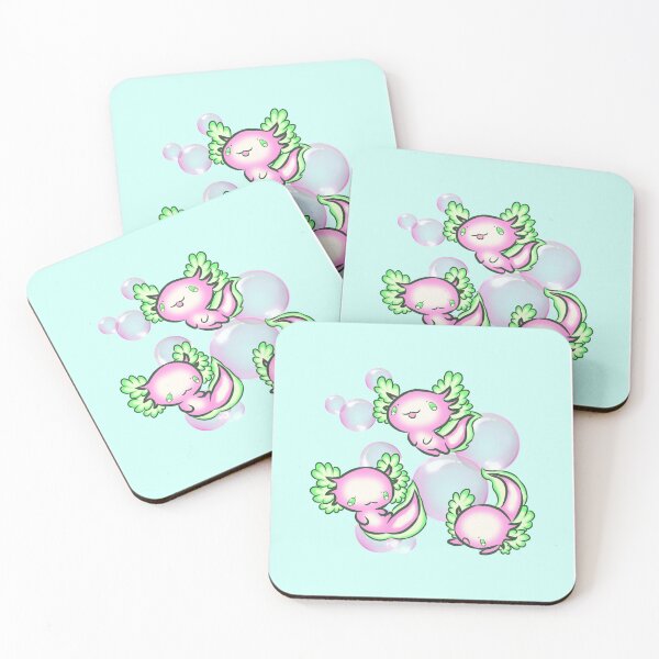 Item preview, Kawaii Cute Aesthetic Happy Pastel Axolotl 2 designed and sold by NicholiCosplay.