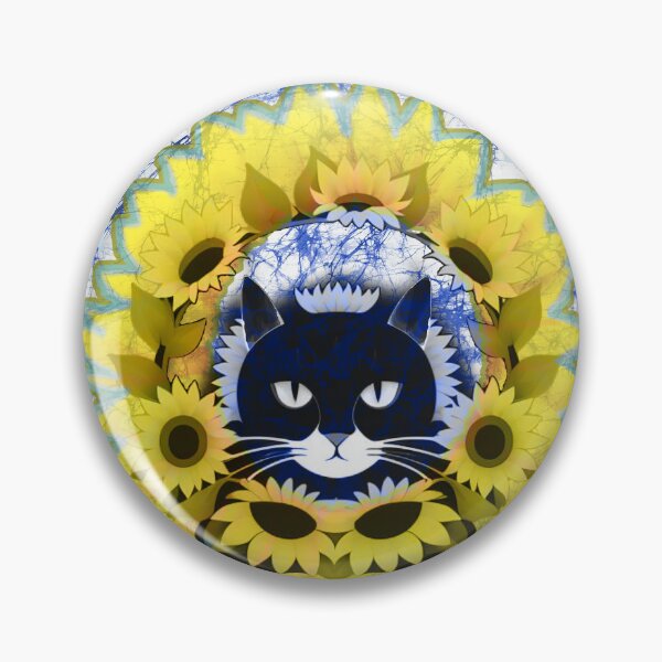 Item preview, China Cat Sunflower Batik designed and sold by AuroraXGreen.