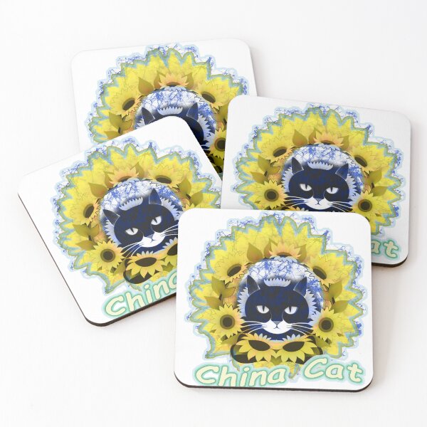 Item preview, China Cat Sunflower Batik designed and sold by AuroraXGreen.