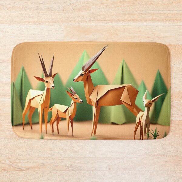 Item preview, Origami Art - Graceful Gazelle Family: A Serengeti Safari designed and sold by ArtfulFolds.