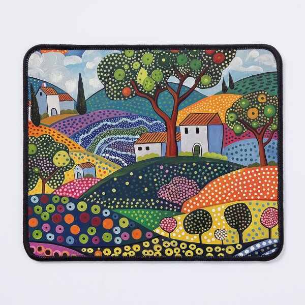 Item preview, Dotted Pattern Landscape Folk Art Style designed and sold by Neika Shimm Designs.
